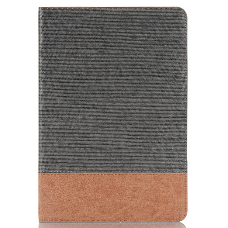 For Samsung Galaxy Tab S9 Case Cross Texture PU Leather Tablet Cover with Card Slots - Grey