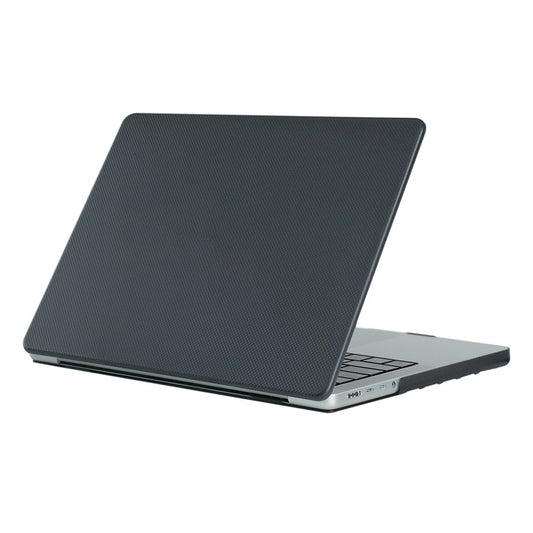 For MacBook Air 13 inch (2025) / (2024) A3113 M3 / (2022) A2681 Case Shock-Absorbent Dot Texture Hard PC Laptop Cover - Black