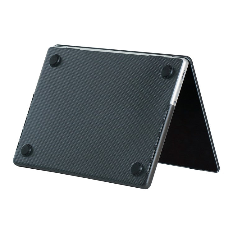 For MacBook Air 13 inch (2025) / (2024) A3113 M3 / (2022) A2681 Case Shock-Absorbent Dot Texture Hard PC Laptop Cover - Black