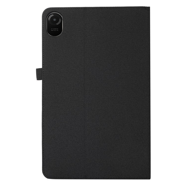 For Honor Pad 9 Pro / Pad V8 Pro Leather Case Card Holder Cloth Texture Tablet Stand Cover - Black