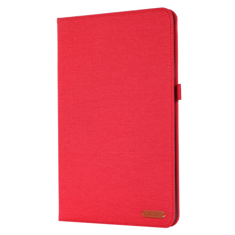 For Honor Pad 9 Pro / Pad V8 Pro Leather Case Card Holder Cloth Texture Tablet Stand Cover - Red