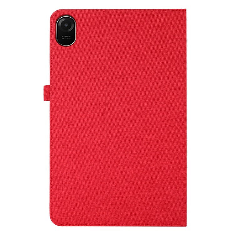 For Honor Pad 9 Pro / Pad V8 Pro Leather Case Card Holder Cloth Texture Tablet Stand Cover - Red