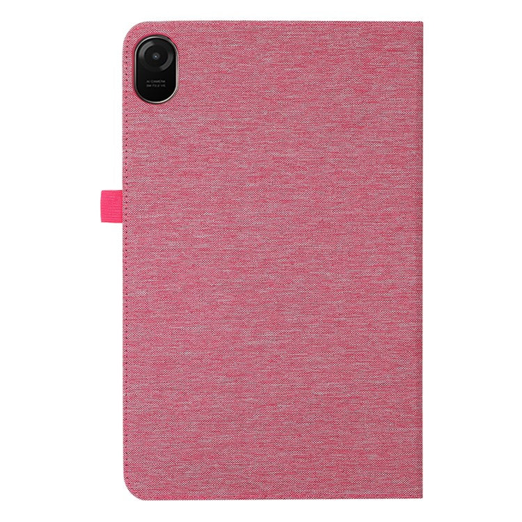 For Honor Pad 9 Pro / Pad V8 Pro Leather Case Card Holder Cloth Texture Tablet Stand Cover - Pink