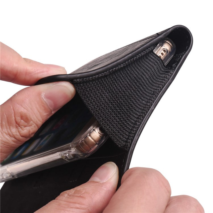 7.2 inch Waist Bag for Huawei Mate 20 X / Honor X20 Max / Meizu Note 22 Horizontal Elastic Phone Holster with Card Slot - Black