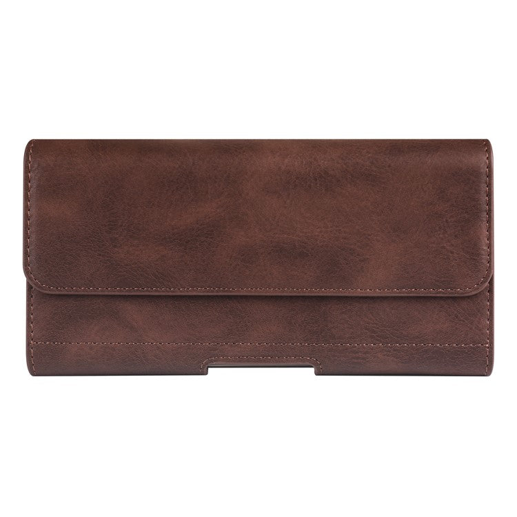 7.2 inch Waist Bag for Huawei Mate 20 X / Honor X20 Max / Meizu Note 22 Horizontal Elastic Phone Holster with Card Slot - Coffee