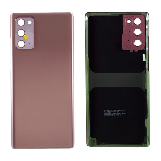 For-Samsung-Galaxy-Note-20-N980-N981-OEM-Plastic-Battery-Housing-with-Adhesive-Sticker-+-Camera-Lens-Ring-Cover--Bronze