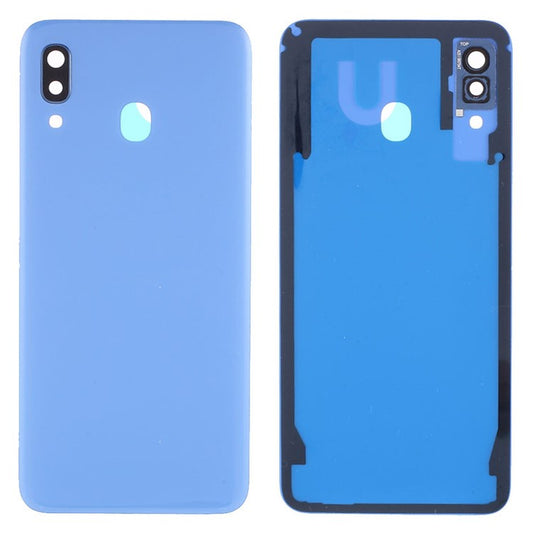 Battery-Housing-Back-Cover-with-Camera-Ring-Lens-Cover-Replacement-(without-Logo)-for-Samsung-Galaxy-A30--Blue