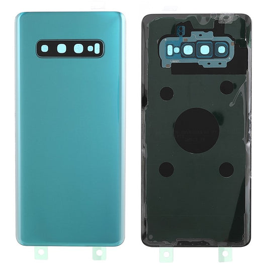 Back-Battery-Housing-Cover-with-Camera-Ring-Lens-Cover-Replacement-(without-Logo)-for-Samsung-Samsung-Galaxy-S10-Plus--Green