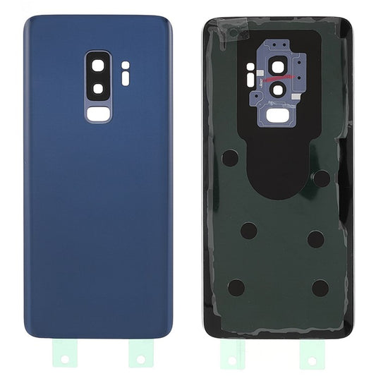 Back-Battery-Housing-Cover-with-Camera-Ring-Lens-Cover-Part-(without-Logo)-for-Samsung-Galaxy-S9+--Blue