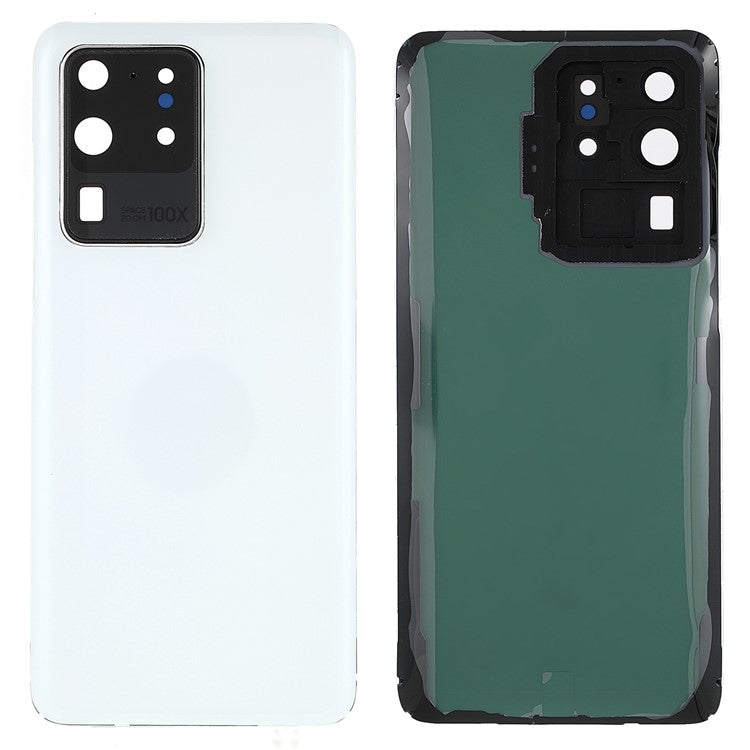 For-Samsung-Galaxy-S20-Ultra-5G/S20-Ultra-Housing-Battery-Door-Back-Cover-Replacement-Parts-with-Camera-Ring-Cover-(without-Logo)--White