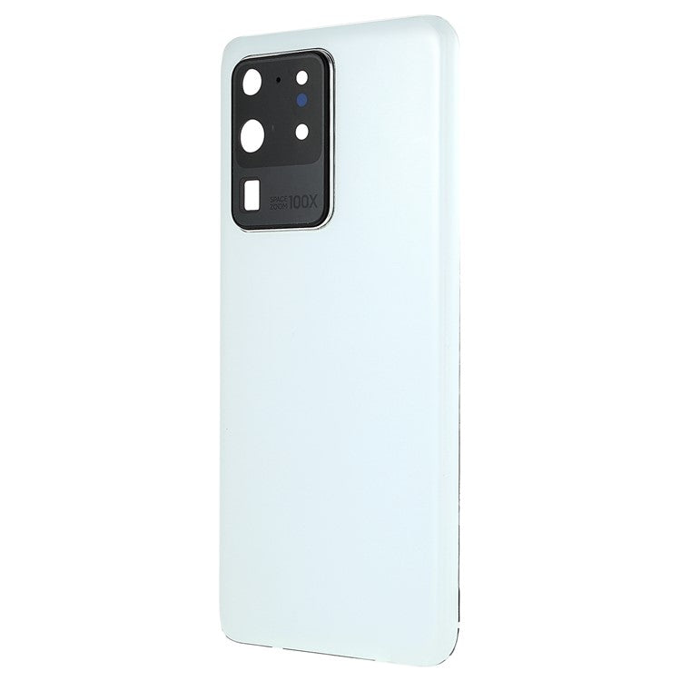 For-Samsung-Galaxy-S20-Ultra-5G/S20-Ultra-Housing-Battery-Door-Back-Cover-Replacement-Parts-with-Camera-Ring-Cover-(without-Logo)--White