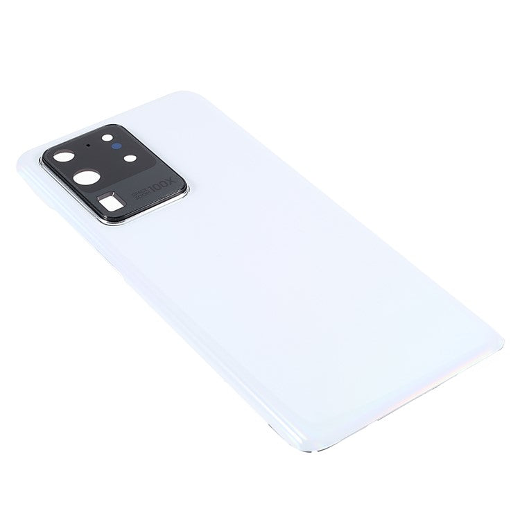 For-Samsung-Galaxy-S20-Ultra-5G/S20-Ultra-Housing-Battery-Door-Back-Cover-Replacement-Parts-with-Camera-Ring-Cover-(without-Logo)--White
