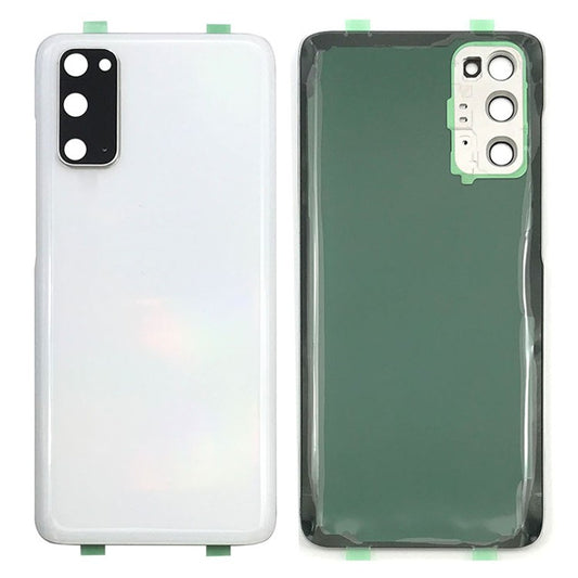 For-Samsung-Galaxy-S20-Back-Battery-Housing-Cover-with-Camera-Ring-Lens-Cover-Part-(without-Logo)--White
