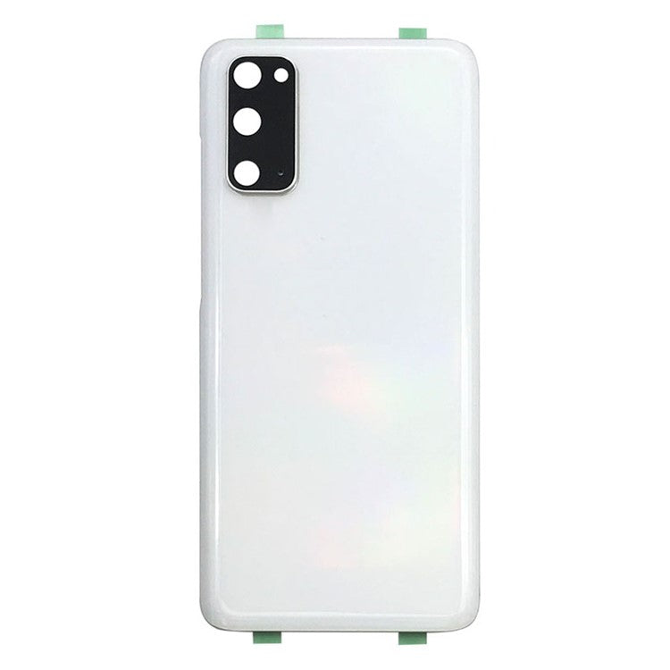 For-Samsung-Galaxy-S20-Back-Battery-Housing-Cover-with-Camera-Ring-Lens-Cover-Part-(without-Logo)--White