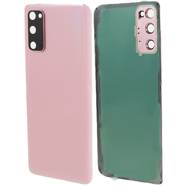 For-Samsung-Galaxy-S20-4G-Back-Battery-Housing-Cover-with-Camera-Ring-Lens-Cover-Part-(without-Logo)--Pink