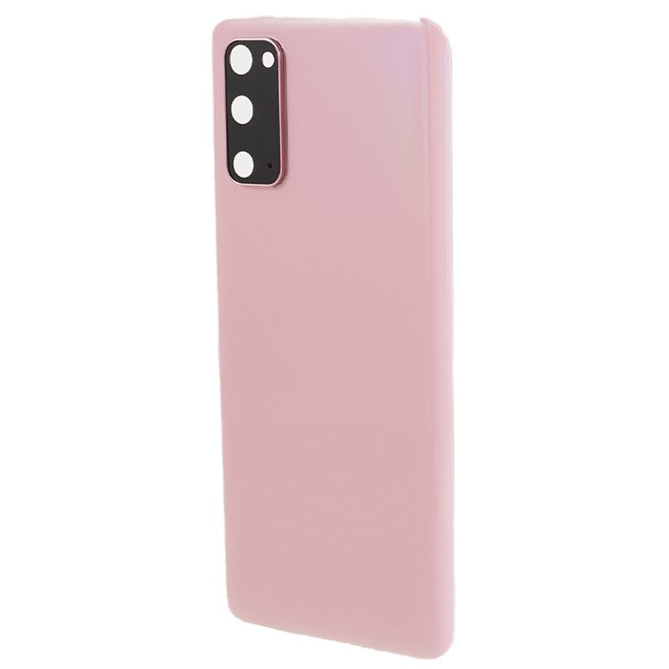 For-Samsung-Galaxy-S20-4G-Back-Battery-Housing-Cover-with-Camera-Ring-Lens-Cover-Part-(without-Logo)--Pink