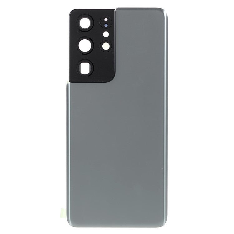 For-Samsung-Galaxy-S21-Ultra-5G-Housing-Battery-Door-Back-Cover-Replacement-Parts-with-Camera-Ring-Cover-(without-Logo)--Grey