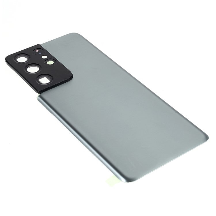 For-Samsung-Galaxy-S21-Ultra-5G-Housing-Battery-Door-Back-Cover-Replacement-Parts-with-Camera-Ring-Cover-(without-Logo)--Grey