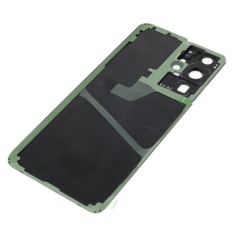 For-Samsung-Galaxy-S21-Ultra-5G-Housing-Battery-Door-Back-Cover-Replacement-Parts-with-Camera-Ring-Cover-(without-Logo)--Grey