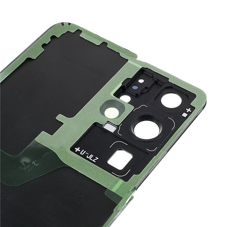 For-Samsung-Galaxy-S21-Ultra-5G-Housing-Battery-Door-Back-Cover-Replacement-Parts-with-Camera-Ring-Cover-(without-Logo)--Grey