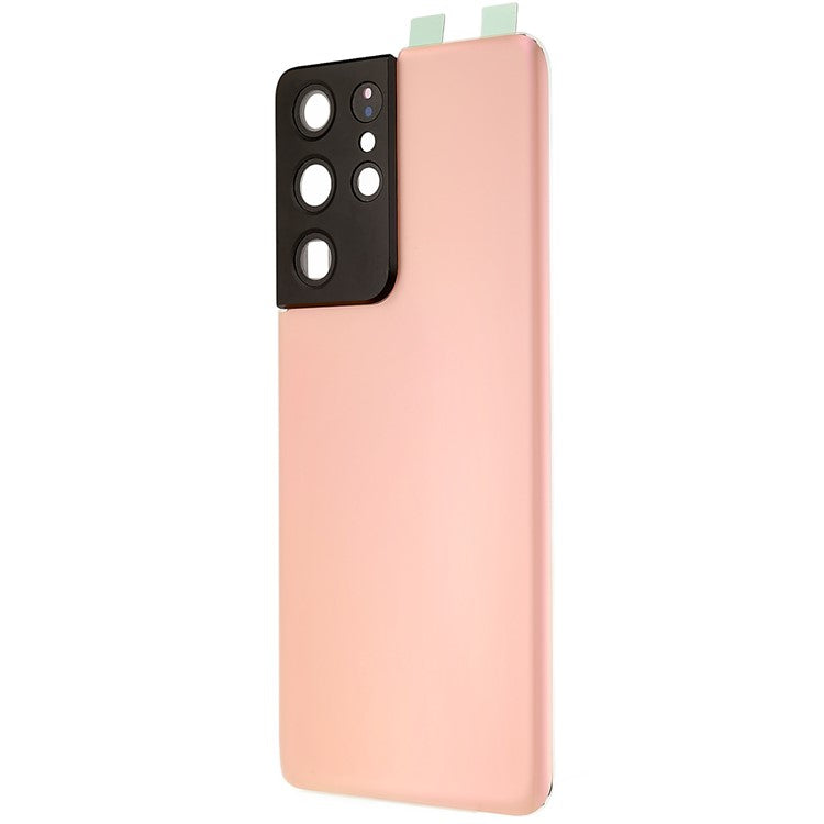 For-Samsung-Galaxy-S21-Ultra-5G-Housing-Battery-Door-Back-Cover-with-Camera-Ring-Cover-(without-Logo)--Pink