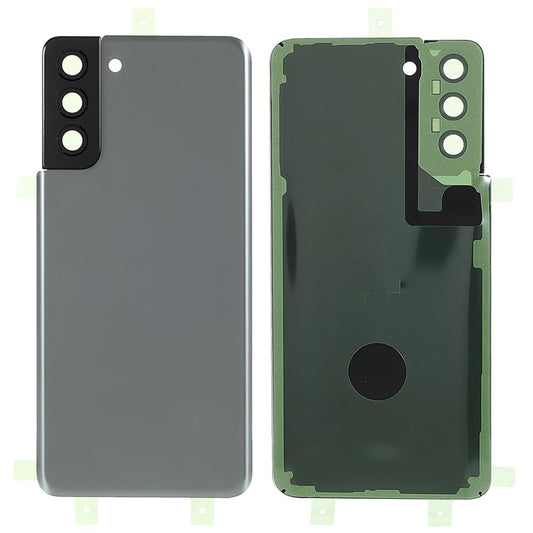 For-Samsung-Galaxy-S21+-5G-Housing-Battery-Door-Back-Cover-Replacement-Parts-with-Camera-Ring-Cover-(without-Logo)--Grey