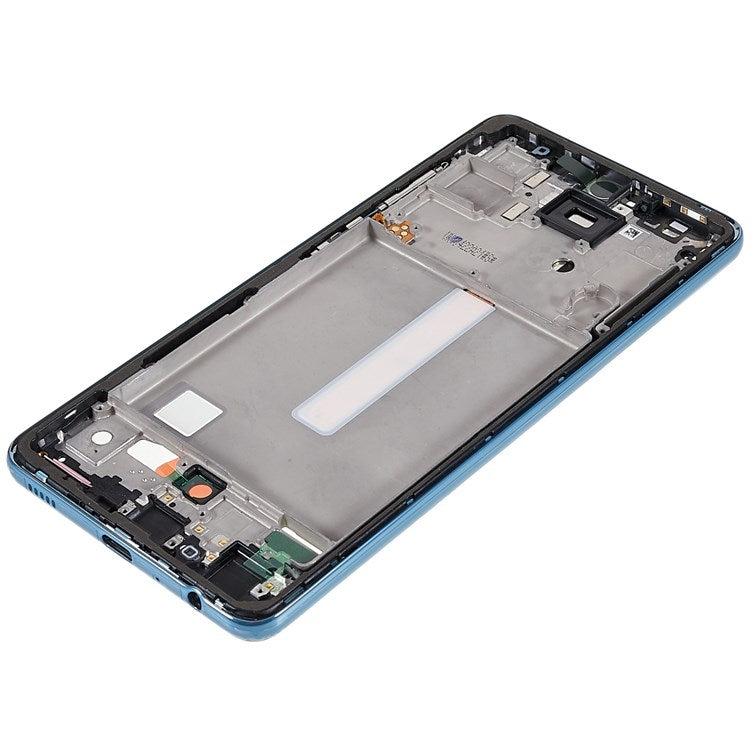 For-Samsung-Galaxy-A52-4G-A525F-/-A52-5G-A526B-OEM-Front-Housing-Frame-Repair-Part-(without-Logo)--Awesome-Blue