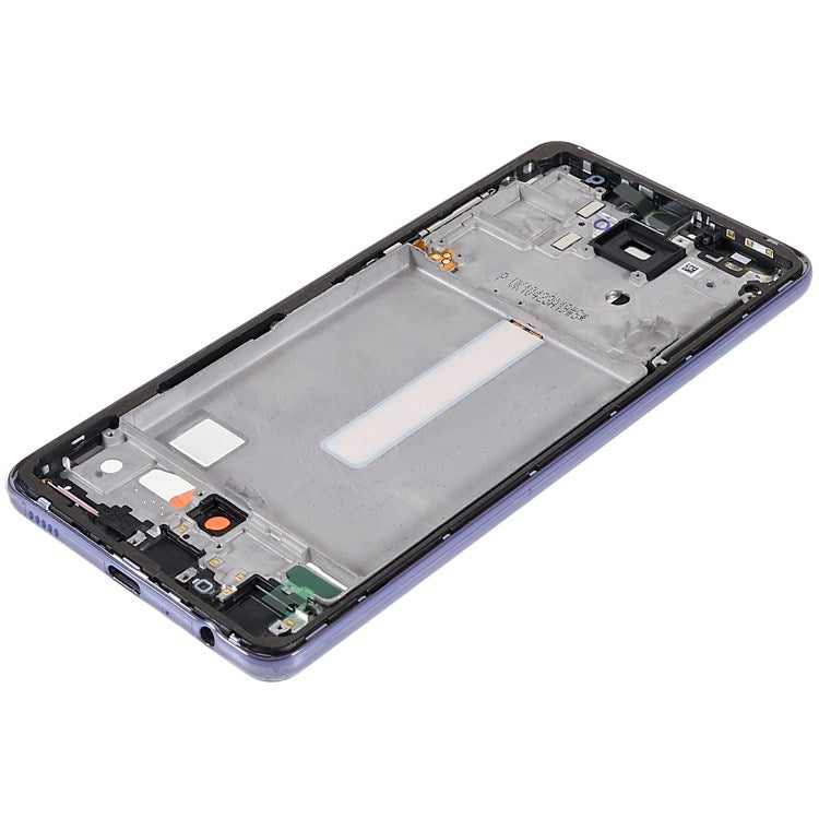 For-Samsung-Galaxy-A52-4G-A525F-/-A52-5G-A526B-OEM-Front-Housing-Frame-Repair-Part-(without-Logo)--Awesome-Violet