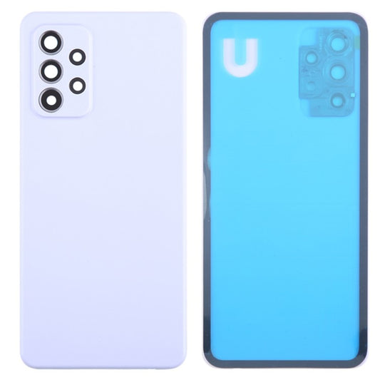 For-Samsung-Galaxy-A52s-5G-A528-/-A52-5G-A526-/-A52-4G-A525-Battery-Housing-with-Adhesive-Sticker+Camera-Lens-Cover--Purple