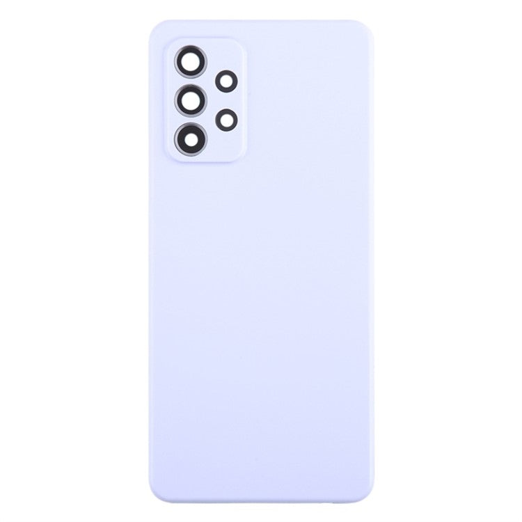 For-Samsung-Galaxy-A52s-5G-A528-/-A52-5G-A526-/-A52-4G-A525-Battery-Housing-with-Adhesive-Sticker+Camera-Lens-Cover--Purple