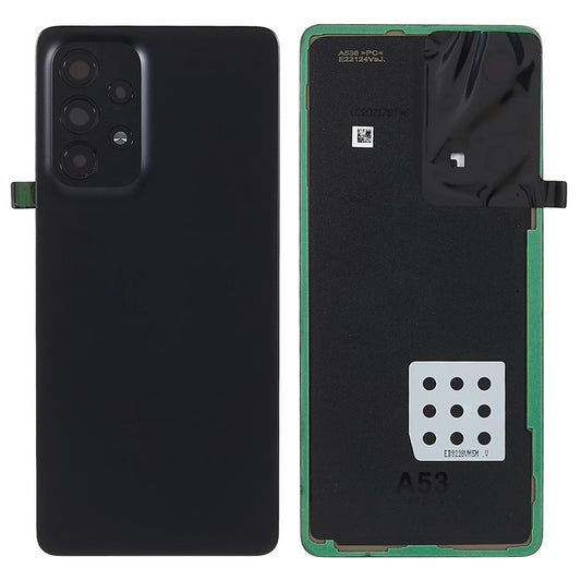 For-Samsung-Galaxy-A53-5G-A536-Battery-Housing-with-Adhesive-Sticker-+-Camera-Lens-Cover-(Without-Logo)--Black