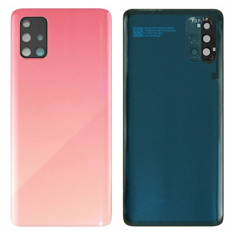 For-Samsung-Galaxy-A71-4G-SM-A715-Battery-Housing-with-Adhesive-Sticker+Camera-Lens-Cover--Pink