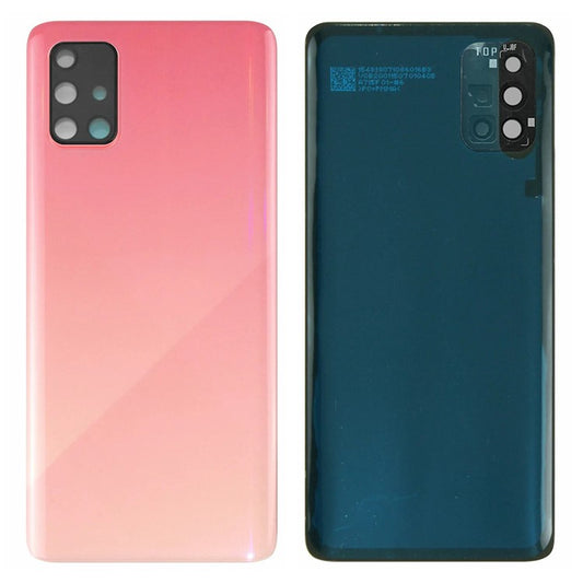 For-Samsung-Galaxy-A71-4G-SM-A715-Battery-Housing-with-Adhesive-Sticker+Camera-Lens-Cover--Pink