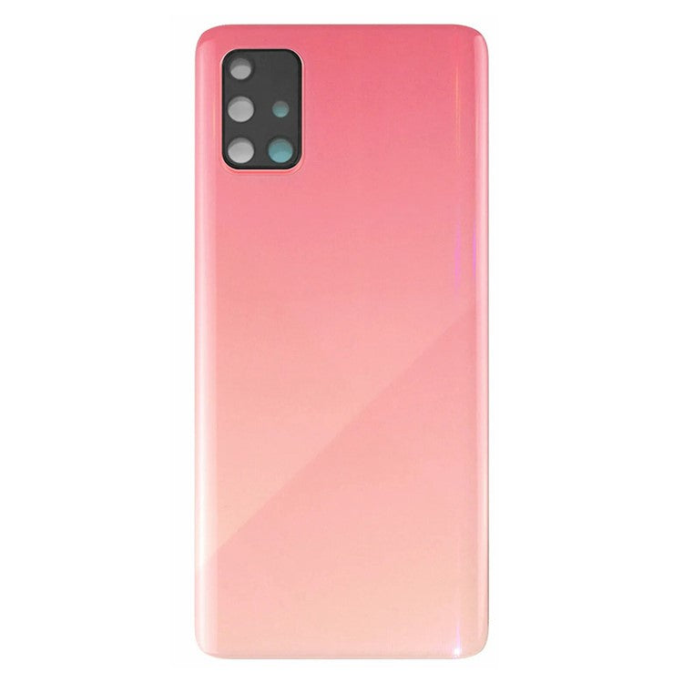 For-Samsung-Galaxy-A71-4G-SM-A715-Battery-Housing-with-Adhesive-Sticker+Camera-Lens-Cover--Pink