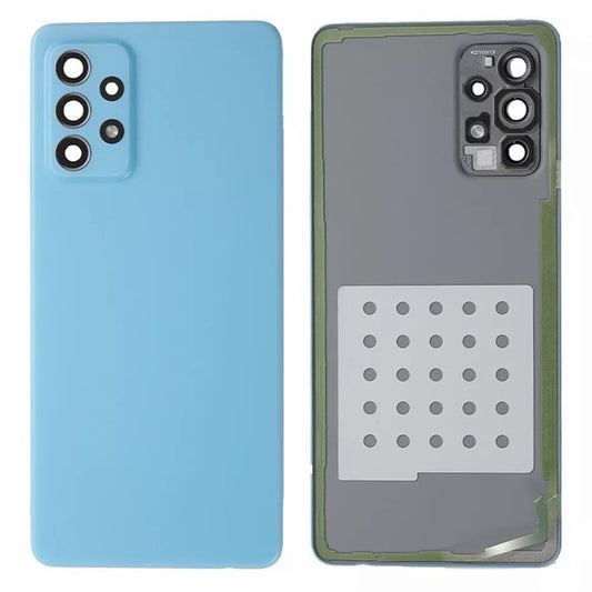 For-Samsung-Galaxy-A72-4G-A725-Battery-Housing-with-Adhesive-Sticker+Camera-Lens-Cover--Blue
