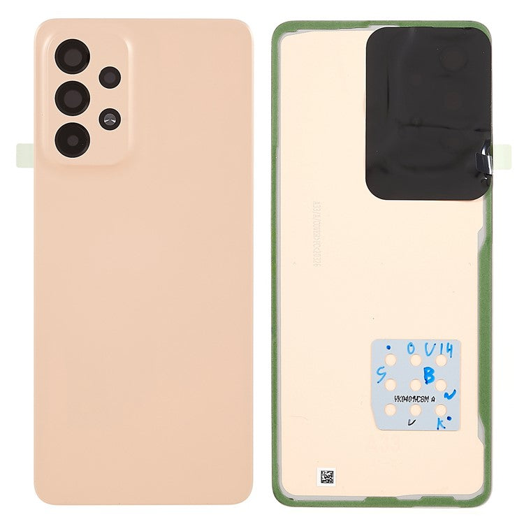 For-Samsung-Galaxy-A33-5G-A336-OEM-Battery-Housing-with-Adhesive-Sticker-+-Camera-Lens-Cover--Peach