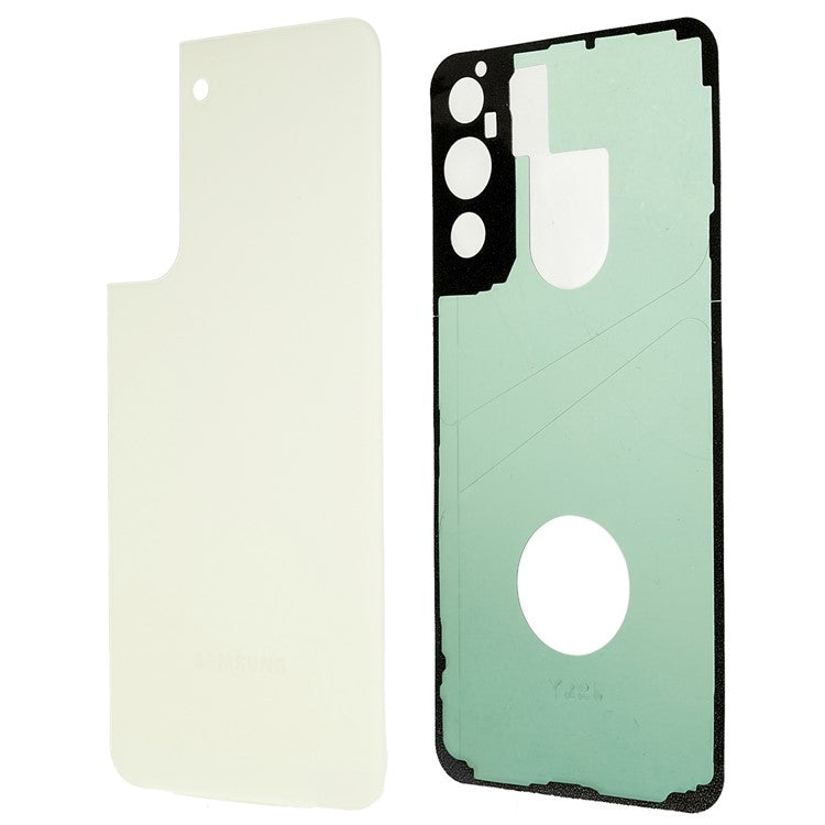 For-Samsung-Galaxy-S22+-5G-S906-Battery-Housing-Cover-with-Adhesive-Sticker-Phone-Replacement-Parts--Beige