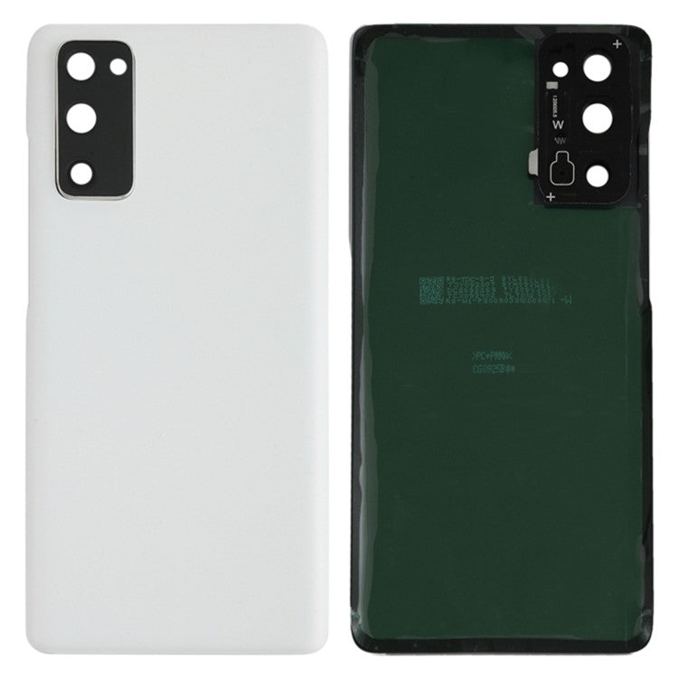 For-Samsung-Galaxy-S20-FE-4G-G780-/-S20-FE-5G-G781-Battery-Housing-with-Adhesive-Sticker-+-Camera-Lens-Cover--White