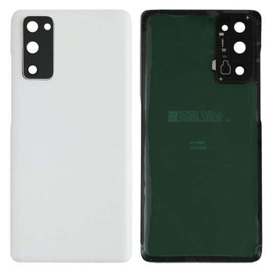 For-Samsung-Galaxy-S20-FE-4G-G780-/-S20-FE-5G-G781-Battery-Housing-with-Adhesive-Sticker-+-Camera-Lens-Cover--White