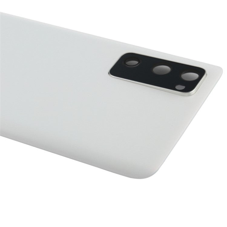 For-Samsung-Galaxy-S20-FE-4G-G780-/-S20-FE-5G-G781-Battery-Housing-with-Adhesive-Sticker-+-Camera-Lens-Cover--White