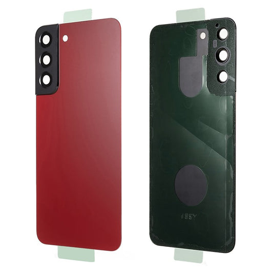 For-Samsung-Galaxy-S22+-5G-S906-Battery-Housing-with-Adhesive-Sticker-+-Camera-Lens-Cover--Red