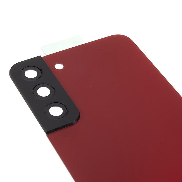 For-Samsung-Galaxy-S22+-5G-S906-Battery-Housing-with-Adhesive-Sticker-+-Camera-Lens-Cover--Red