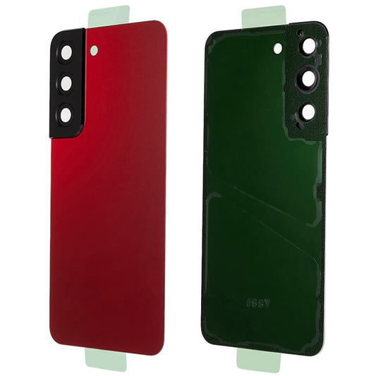 For-Samsung-Galaxy-S22-5G-S901-Battery-Housing-with-Adhesive-Sticker-+-Camera-Lens-Cover--Red