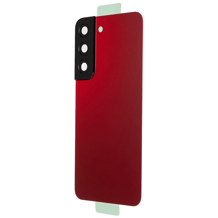 For-Samsung-Galaxy-S22-5G-S901-Battery-Housing-with-Adhesive-Sticker-+-Camera-Lens-Cover--Red