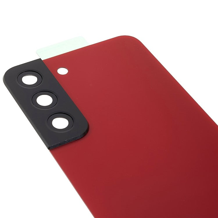 For-Samsung-Galaxy-S22-5G-S901-Battery-Housing-with-Adhesive-Sticker-+-Camera-Lens-Cover--Red