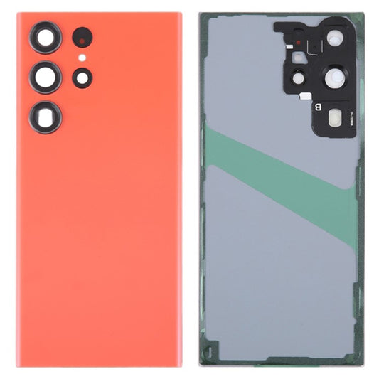 For-Samsung-Galaxy-S23-Ultra-S918-Battery-Housing-with-Adhesive-Sticker-+-Camera-Lens-Cover--Red