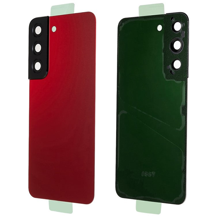 For-Samsung-Galaxy-S22-5G-S901-Battery-Housing-with-Adhesive-Sticker-+-Lens-Cover-Spare-Part-(without-Logo)--Red