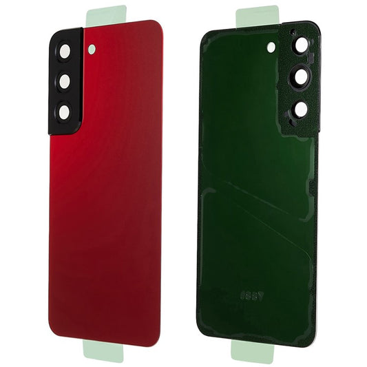For-Samsung-Galaxy-S22-5G-S901-Battery-Housing-with-Adhesive-Sticker-+-Lens-Cover-Spare-Part-(without-Logo)--Red