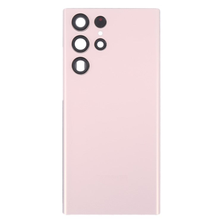 For-Samsung-Galaxy-S22-Ultra-5G-S908-Replacement-Battery-Housing-with-Adhesive-Sticker-+-Lens-Cover-(without-Logo)--Pink