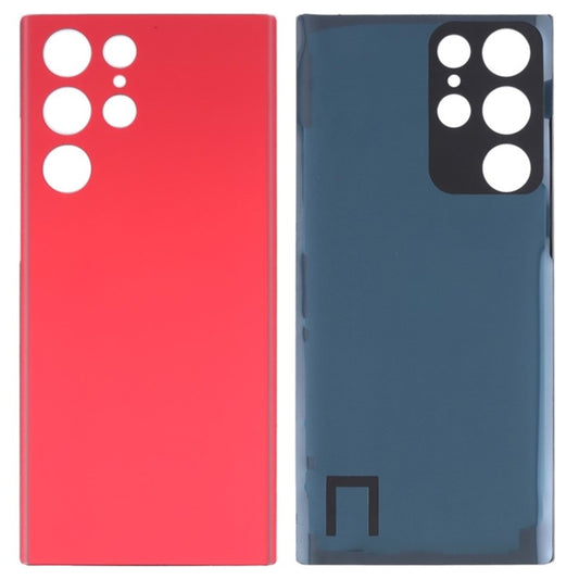 For-Samsung-Galaxy-S22-Ultra-5G-S908-Battery-Housing-Cover-with-Adhesive-Sticker-Replace-Parts-(without-Logo)--Red